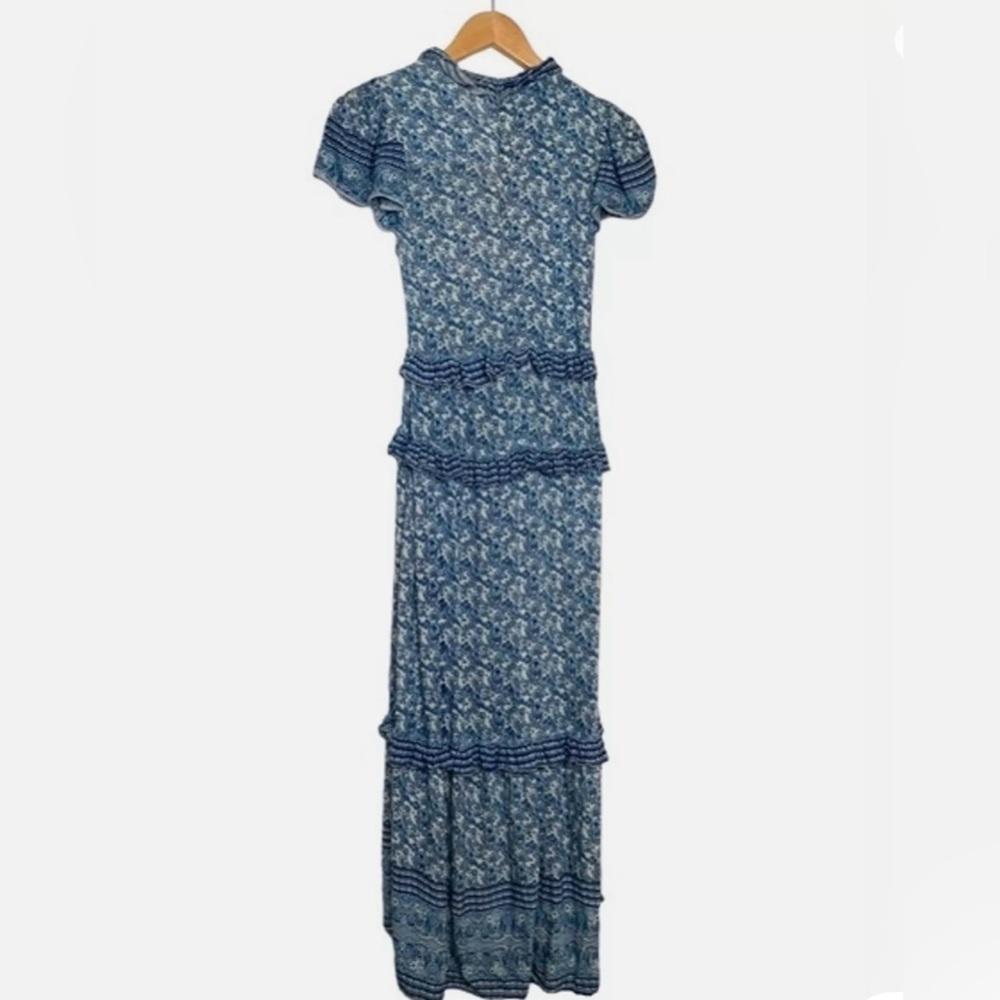 Faherty, Bonita Blue Floral Ruffle Dress.